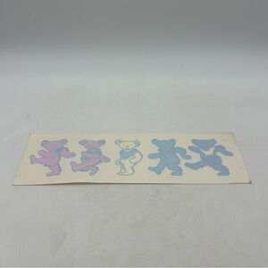 Vtg 90’s Grateful Dead Inside Window sticker Concert Rare Dancing Bears 9”